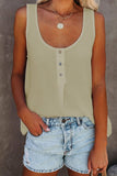 Textured Cotton Tank Top