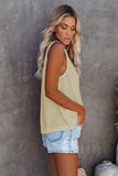 Textured Cotton Tank Top