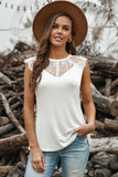 Lace Neckline Tank Top